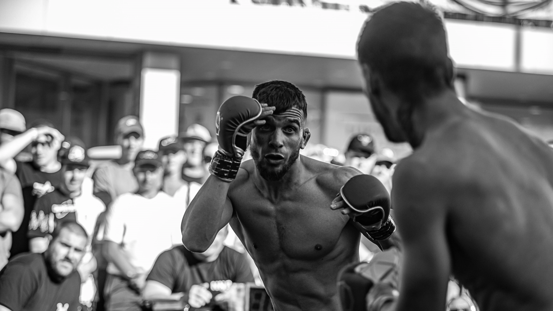 Bojovník pri boxovaní, prebiehajúci zápas